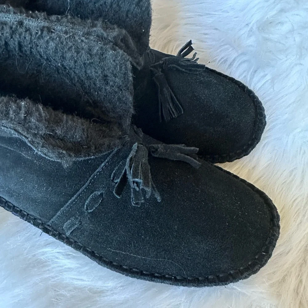 EUC PAWZ by BearPaw Winter Black Ankle Boots Size‎ 10